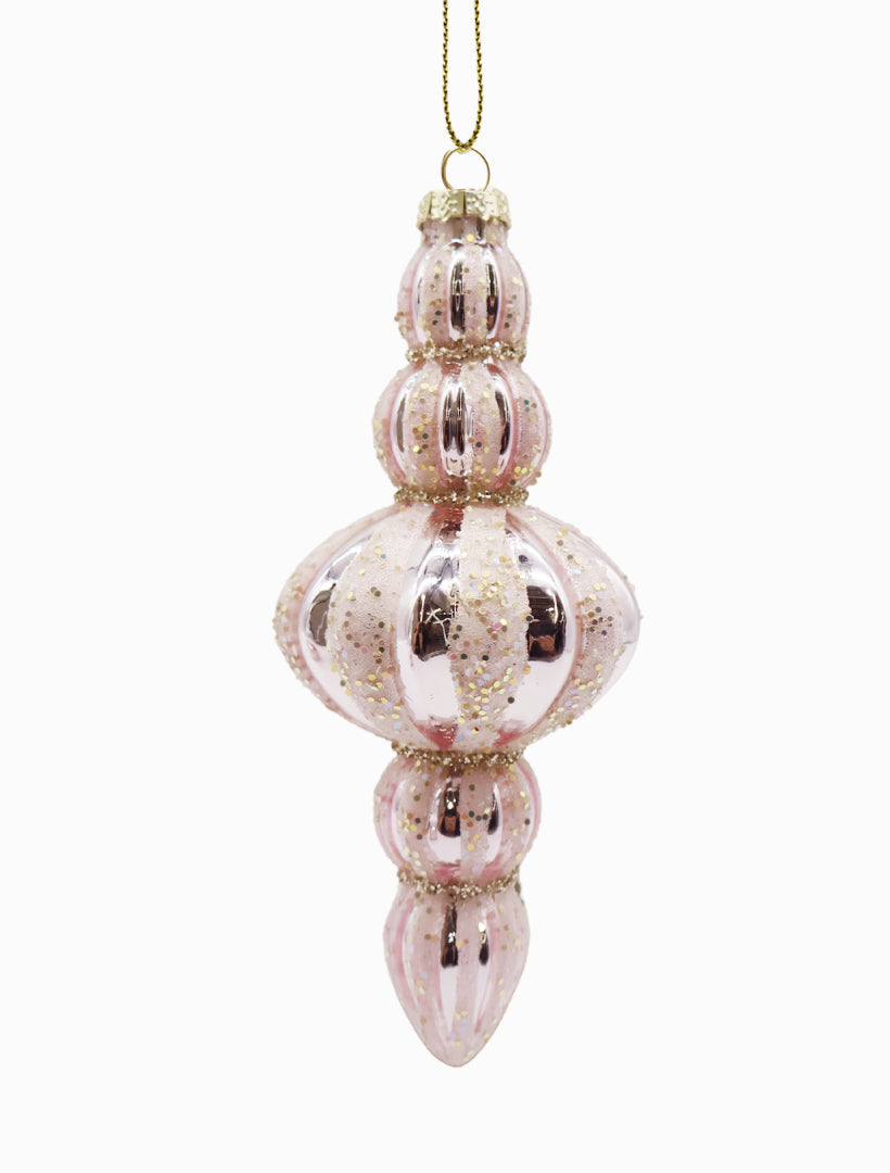 Sugar Pink Finial Bauble