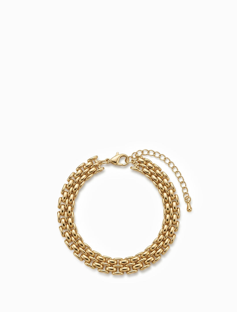 Flat Mesh Bracelet Gold