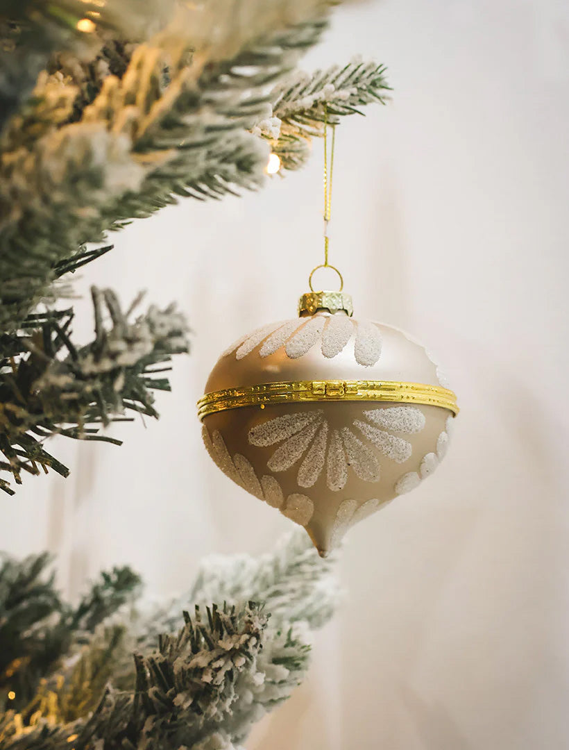 Frosted Treasure Inside Bauble