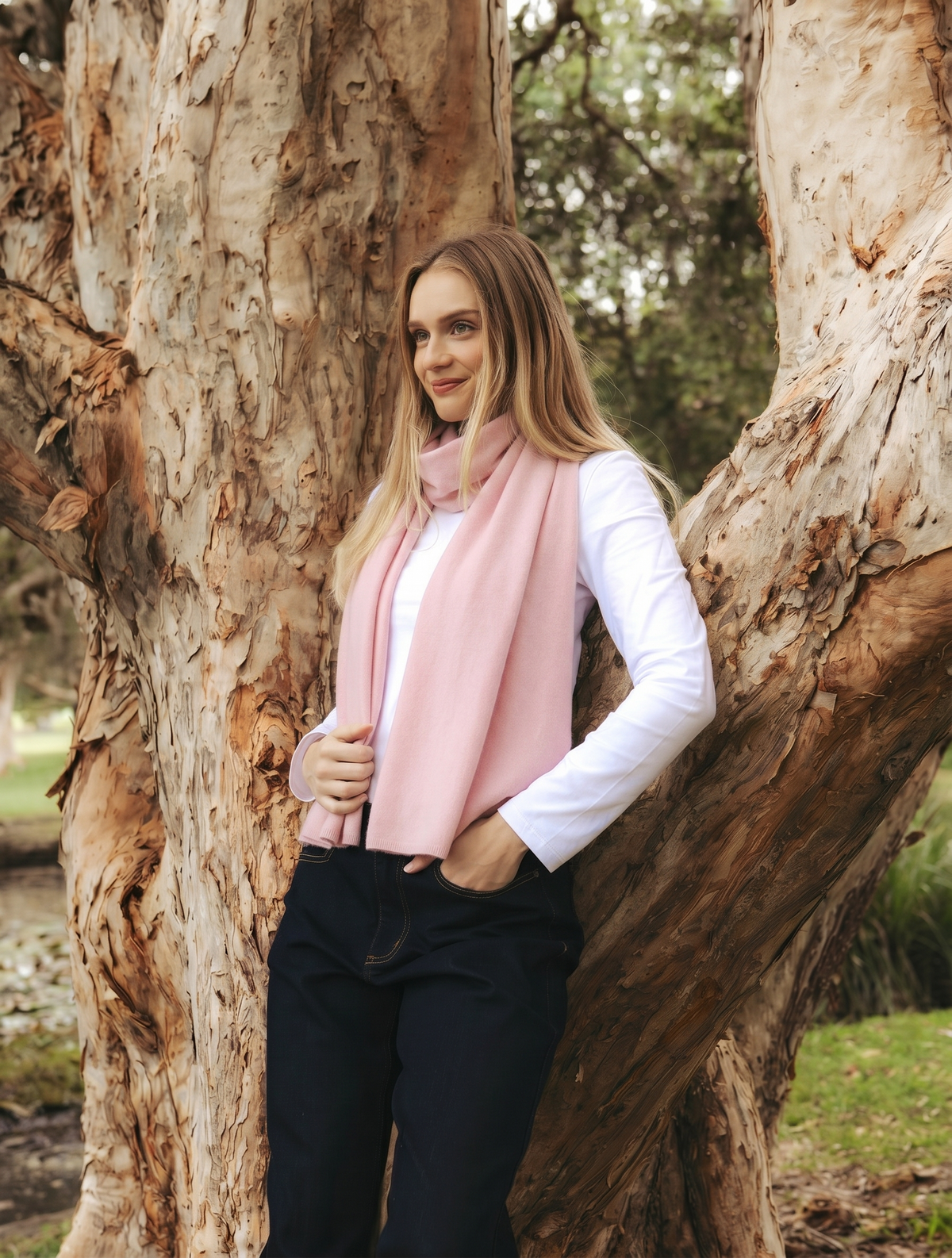 Cashmere Scarf Parfait Pink