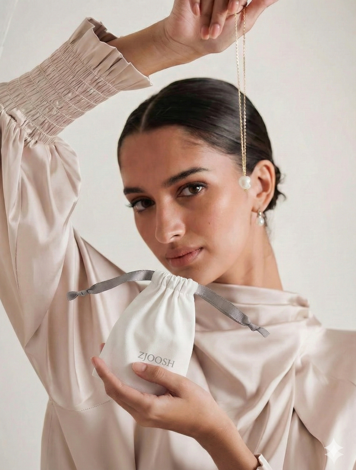 Zjoosh Cotton Jewellery Pouch