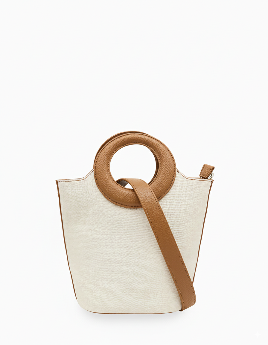Charlie Bag White Tan