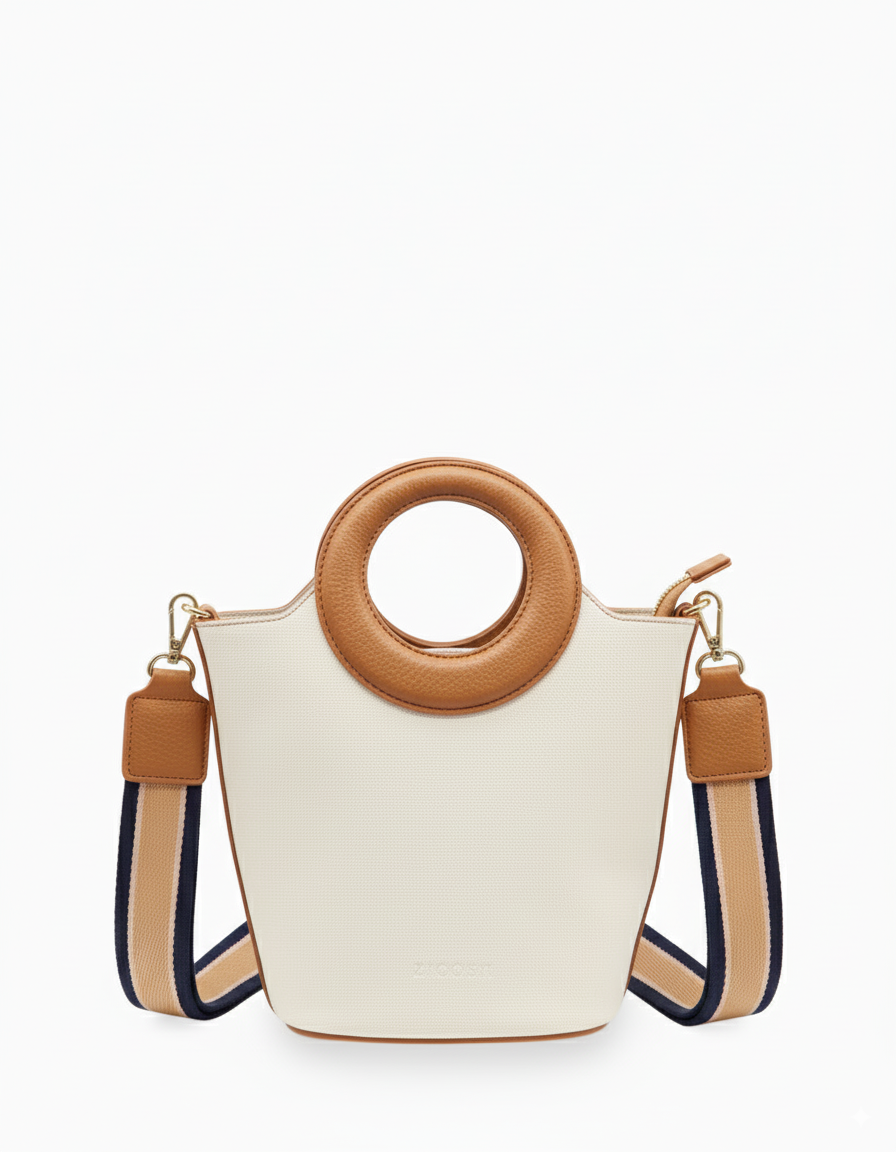 Charlie Bag White Tan