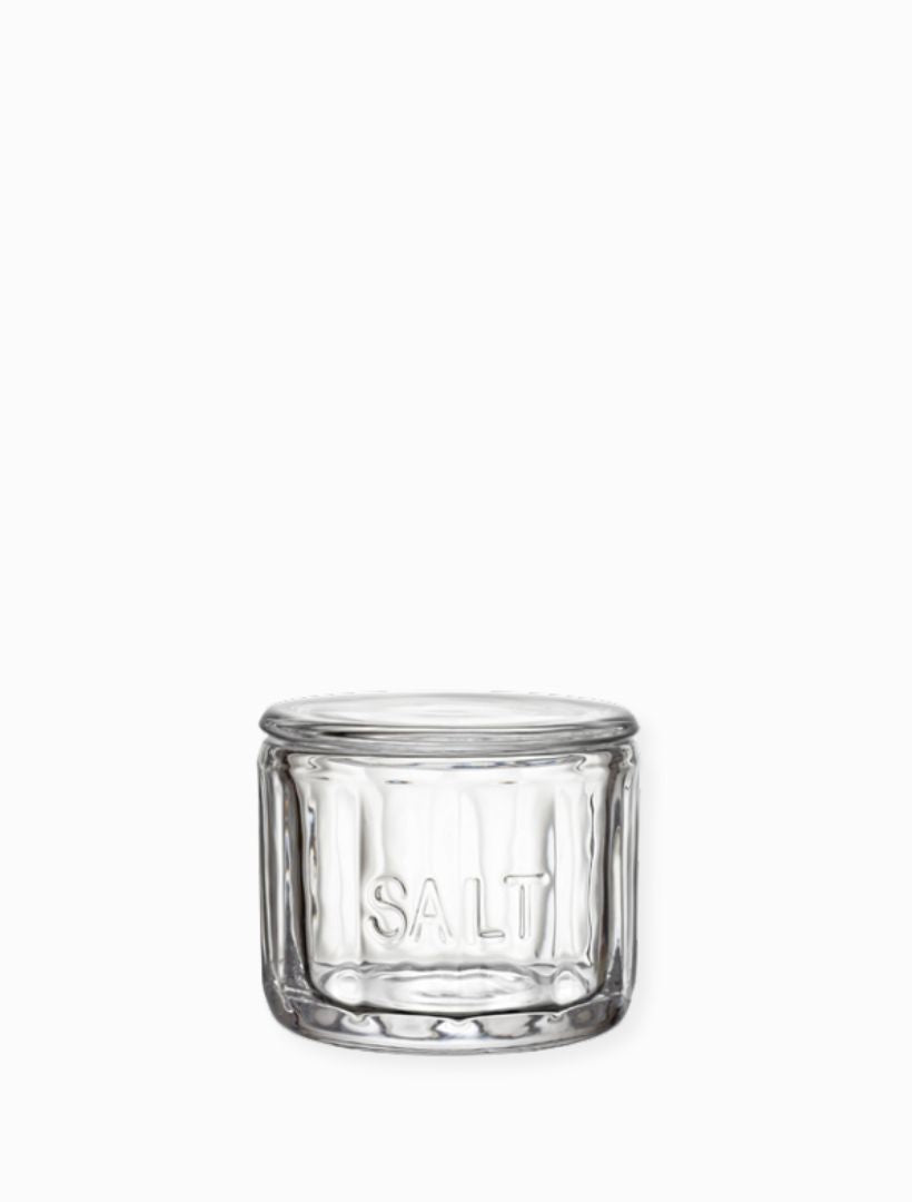 Front view - glass salt cannister