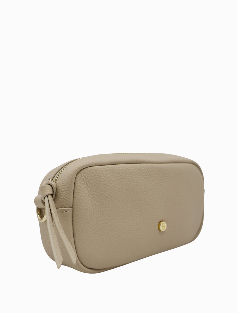 Side view - Beige cross body bag