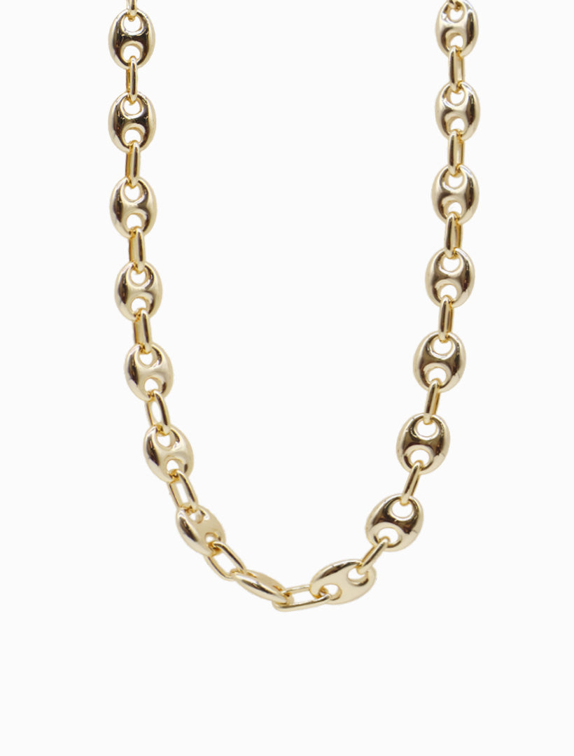 Oval Link Necklace Gold