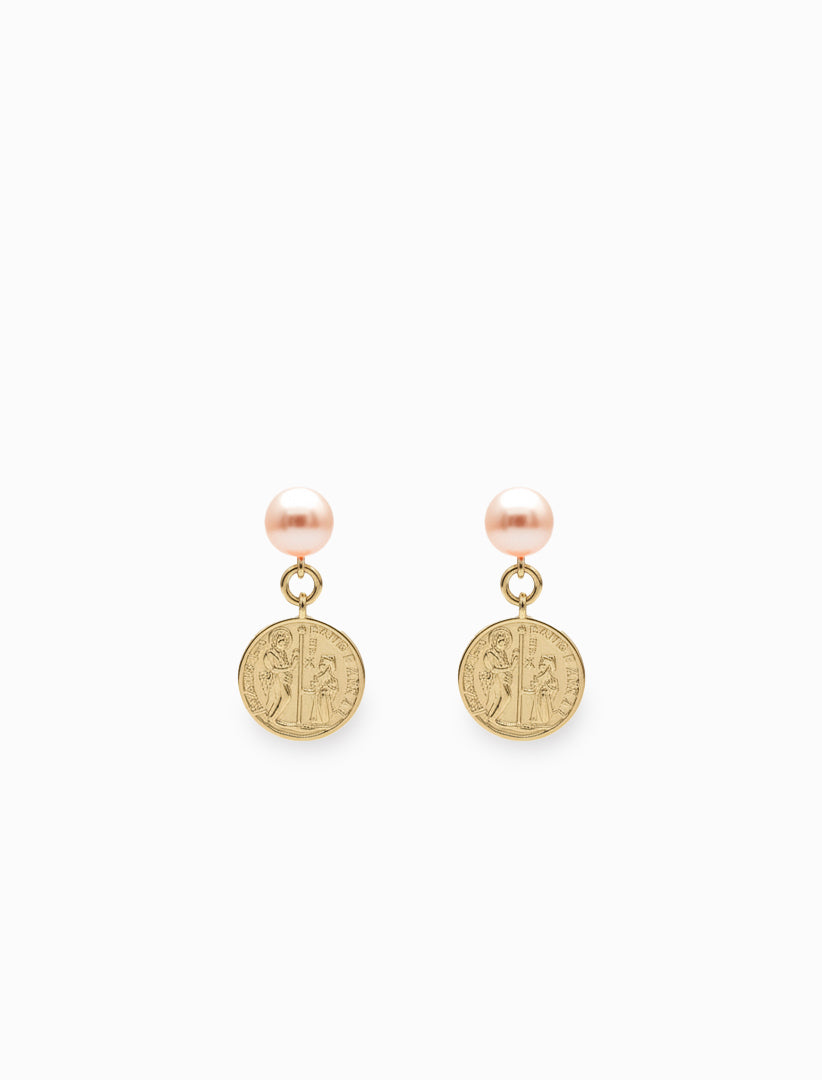 Gold Coin Studs Gold