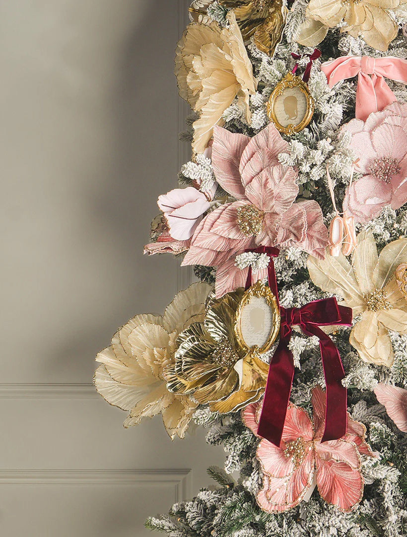 Pink Poinsettia Clip On