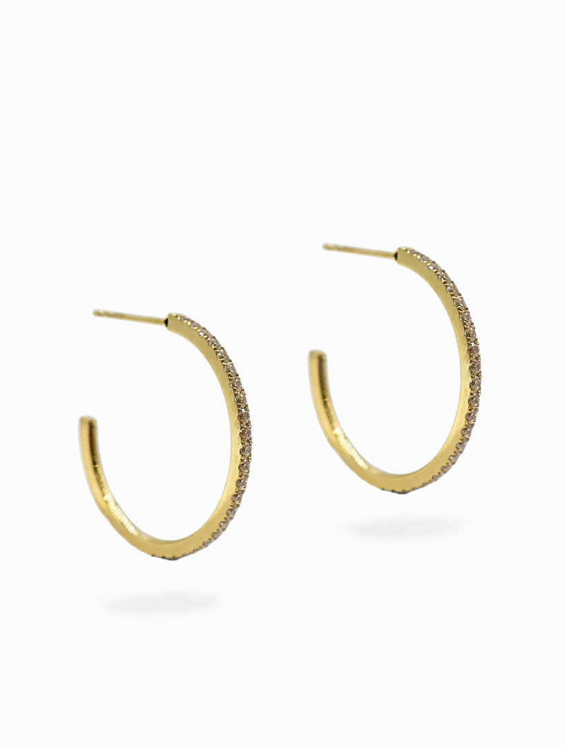 Side view - Gold hoops