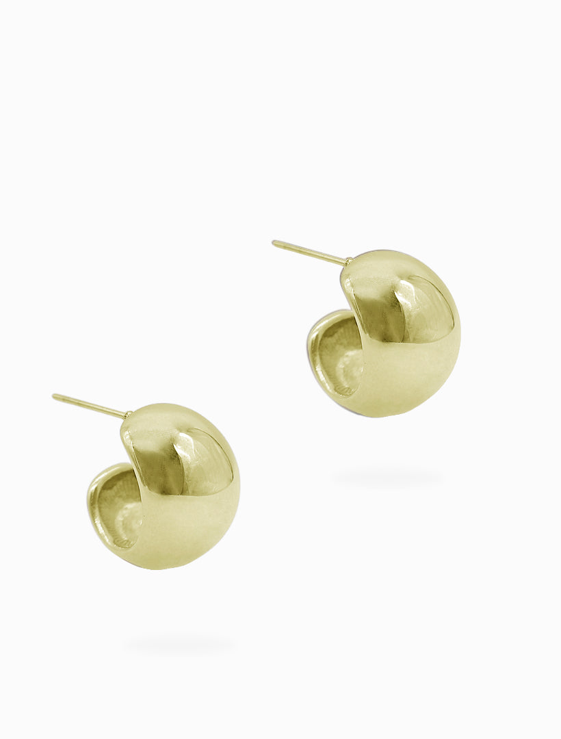 Ball Hoop Earrings Gold