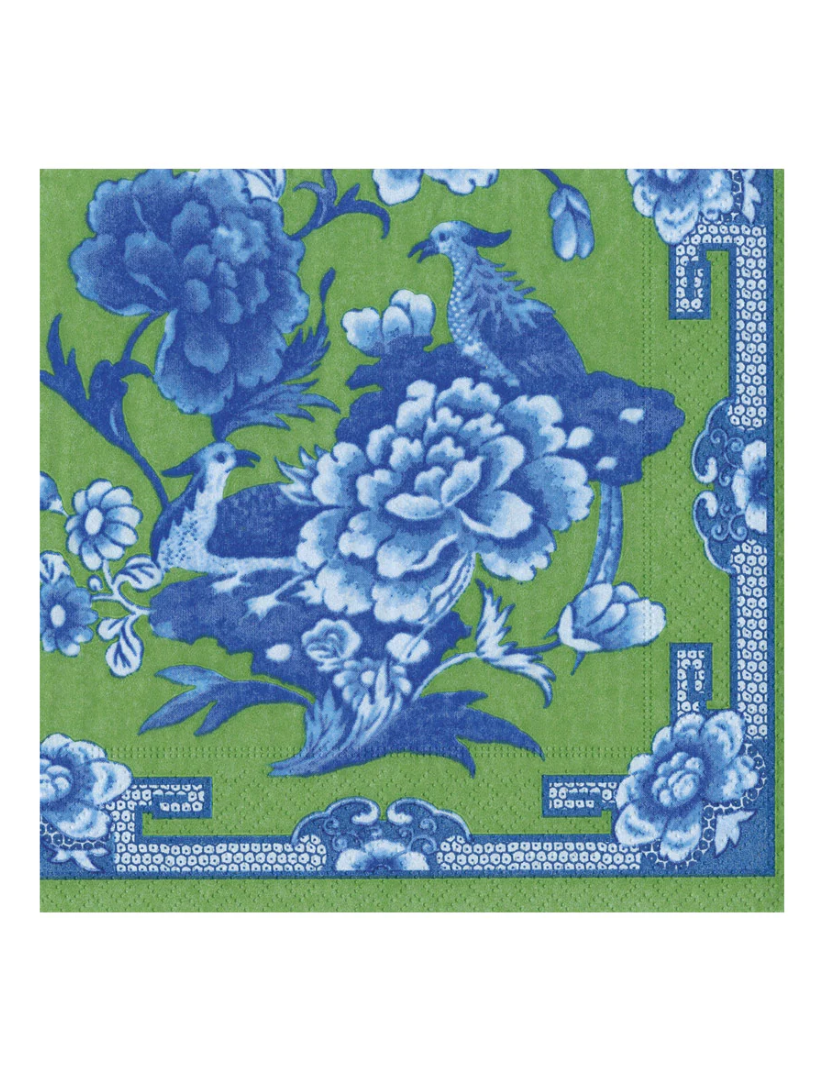 Green &amp; Blue Lunch Napkins