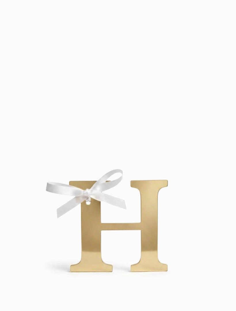 Hanging Letter H Gold