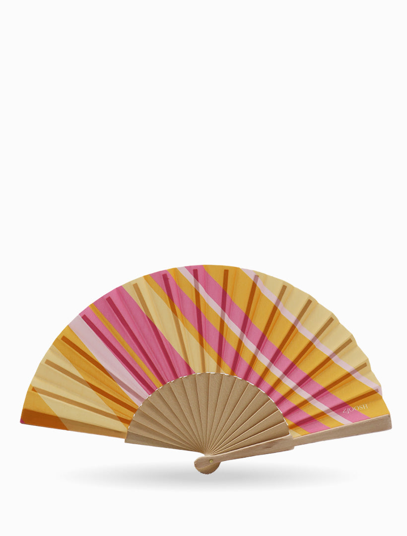 Hand Fan Orange and Pink