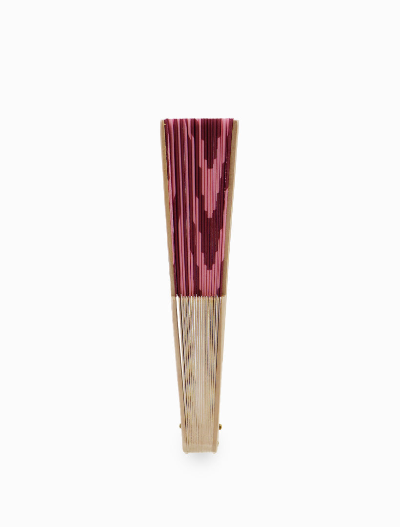 Hand Fan Pink and Burgundy