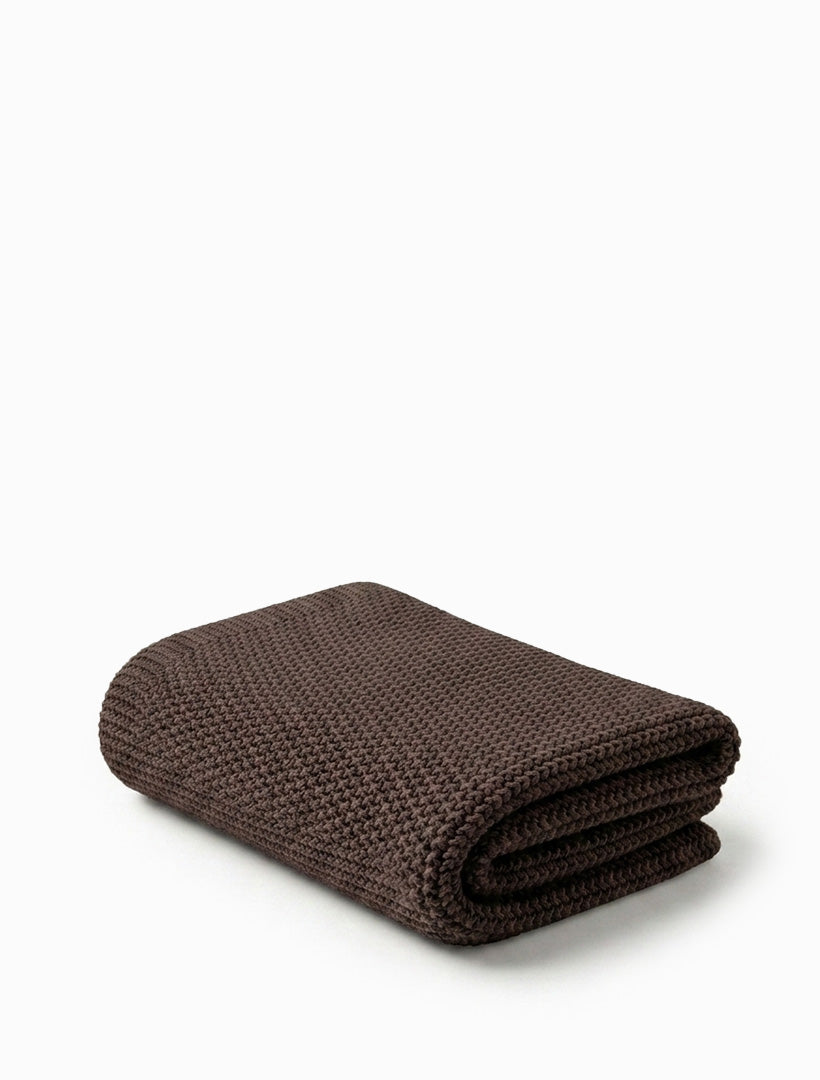 Organic Hand Towel Dark Brown