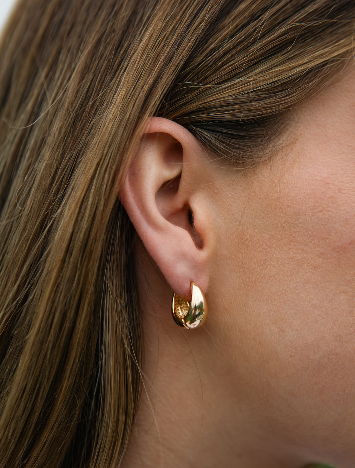 Classic Tear Hoops Gold