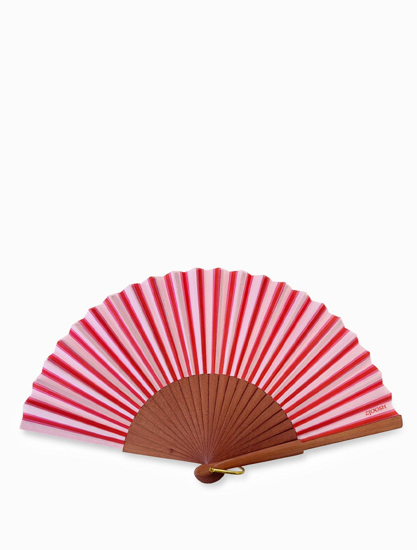 Susanna Hand Fan Pink Red