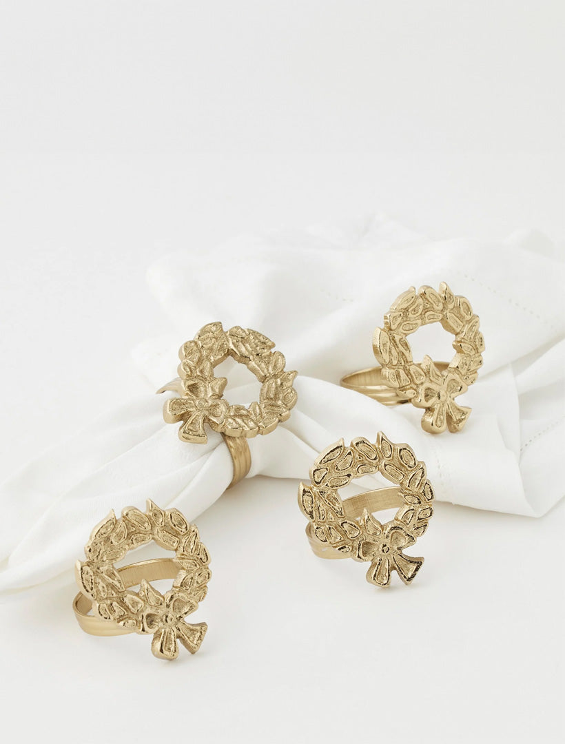 Holiday Garland Napkin Rings Set of 4