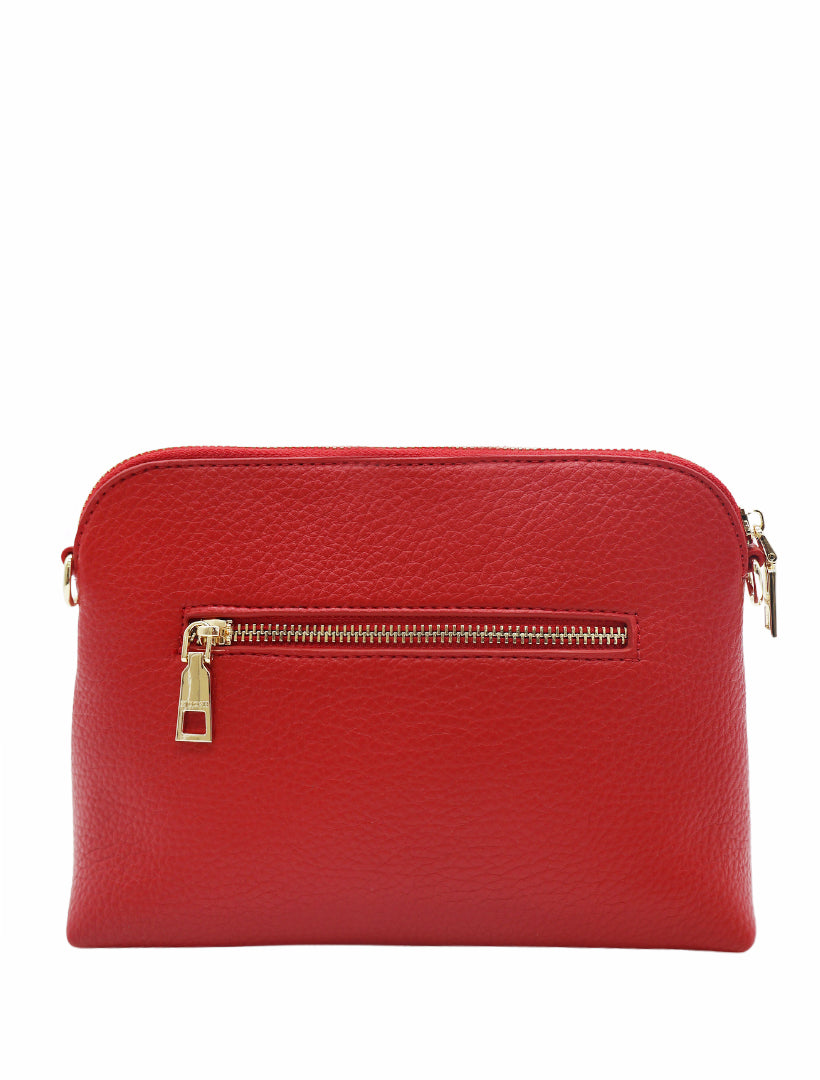 Front view - Red cross body bag