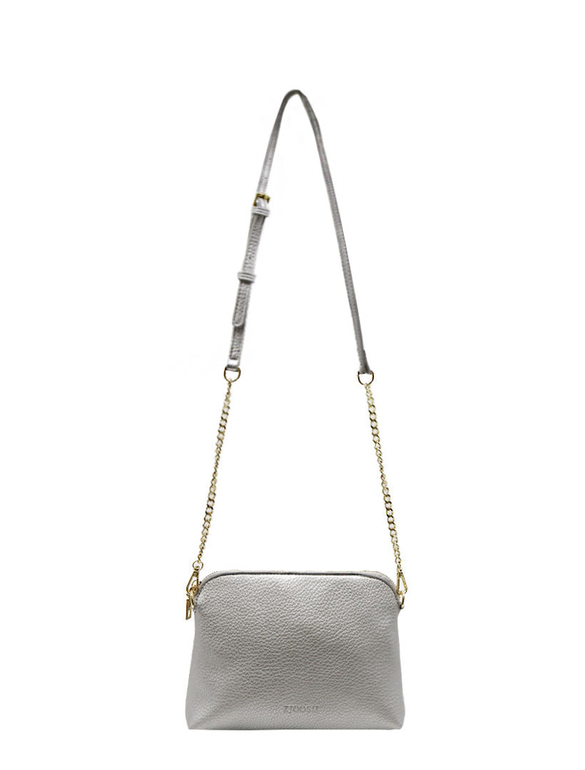 Full view - Silver cross body bag