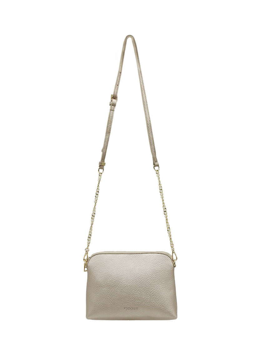 Full view - Gold cross body bag