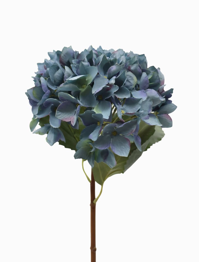 Hydrangea Stem 52cm Antique Blue