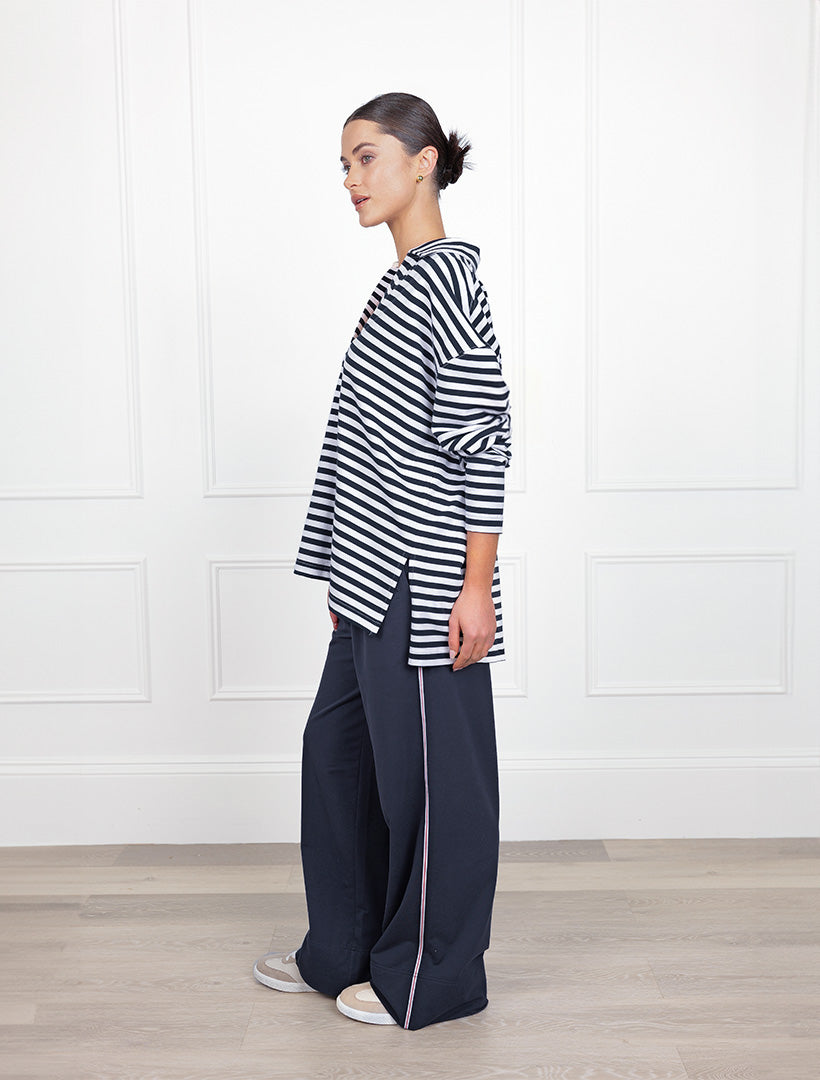 Itinerary Long Sleeve Jersey Navy White