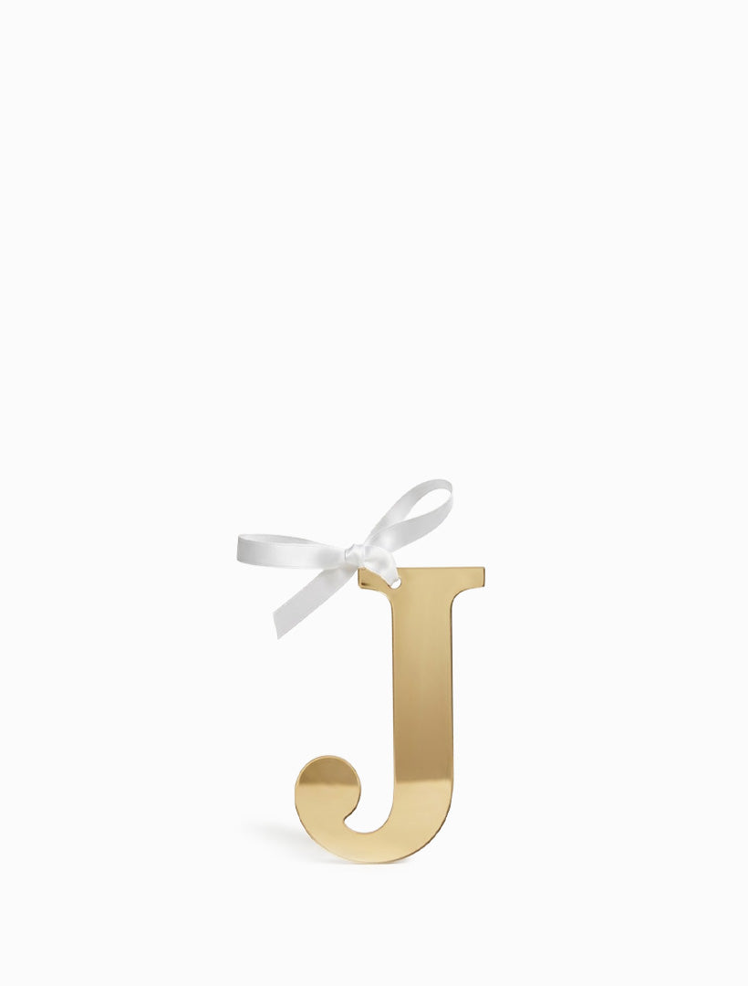 Hanging Letter J Gold