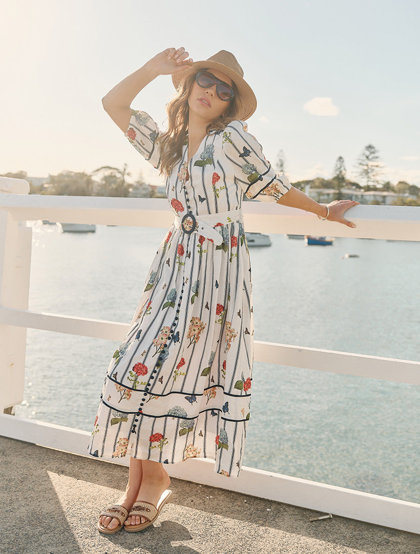 Jardinaire Linen Dress