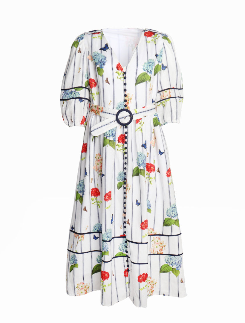 Jardinaire Linen Dress