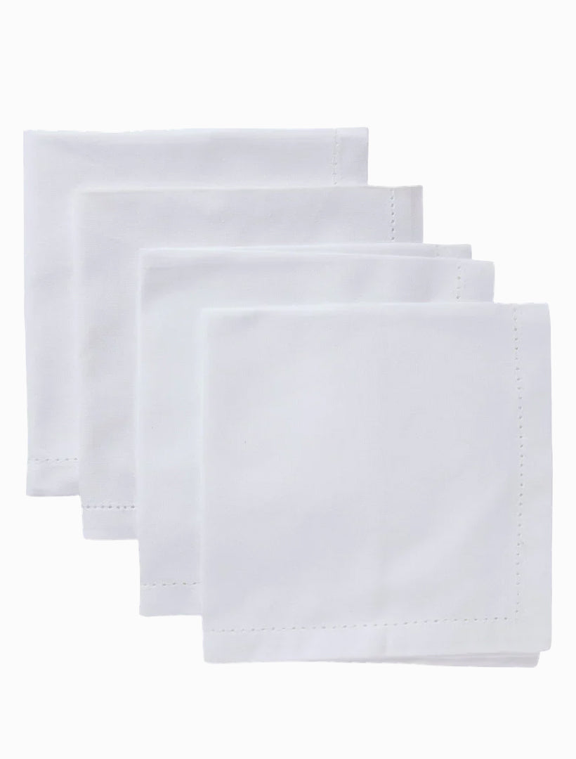 Jetty White Napkin Set of 4 White