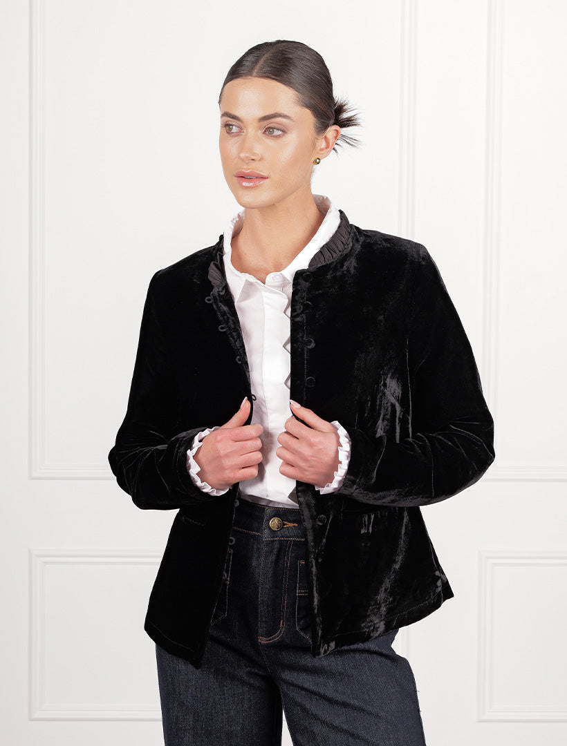 Juliette Velvet Jacket Black