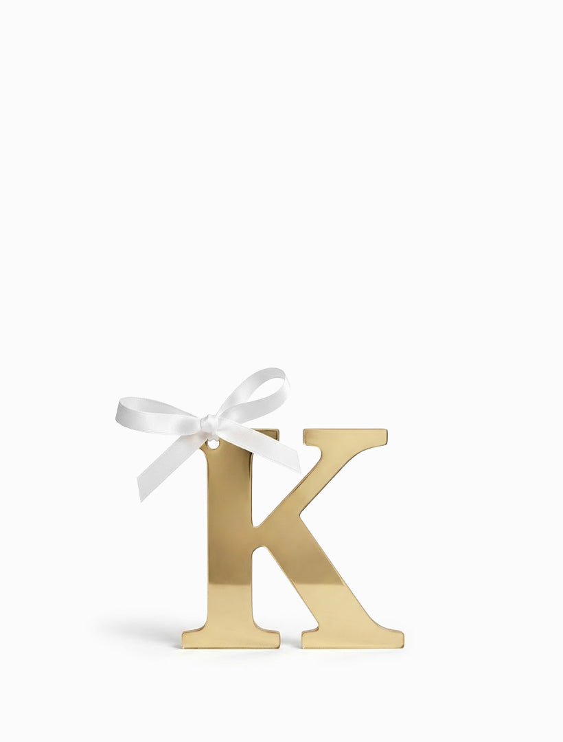 Hanging Letter K Gold