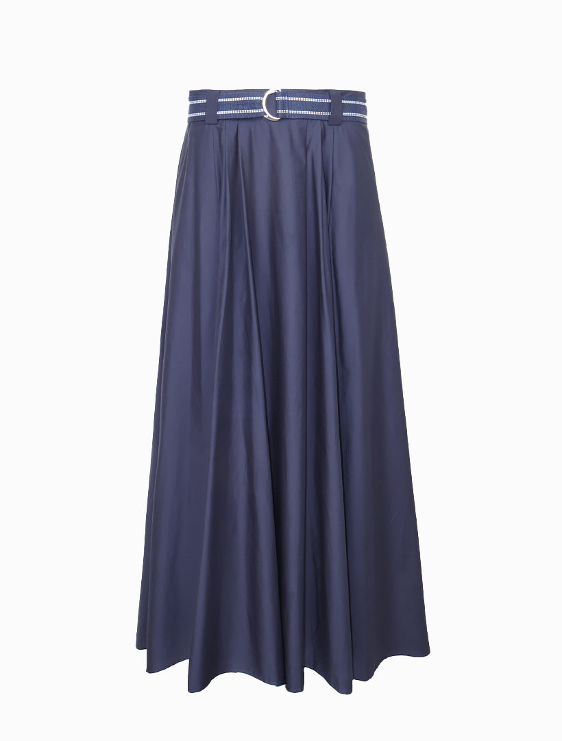 Kara Cotton Maxi Skirt Navy