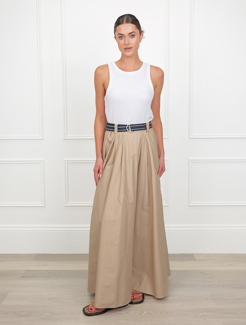 Kara Cotton Maxi Skirt Stone