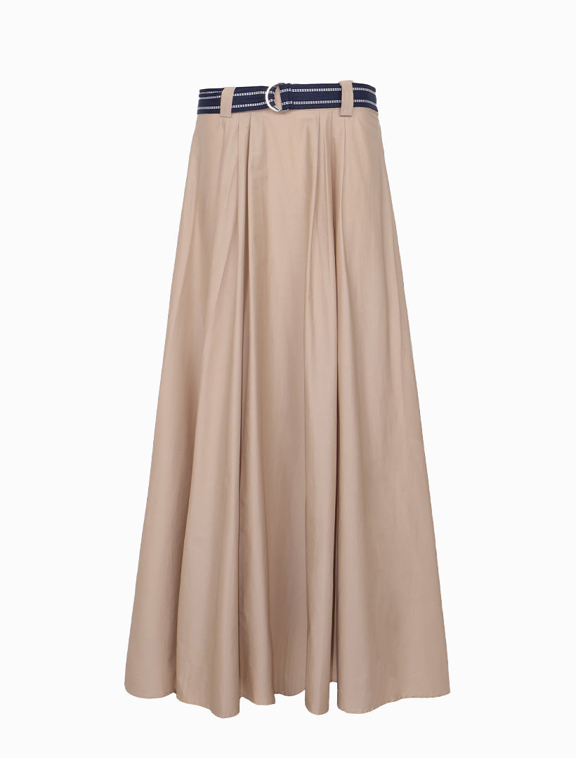 Kara Cotton Maxi Skirt Stone