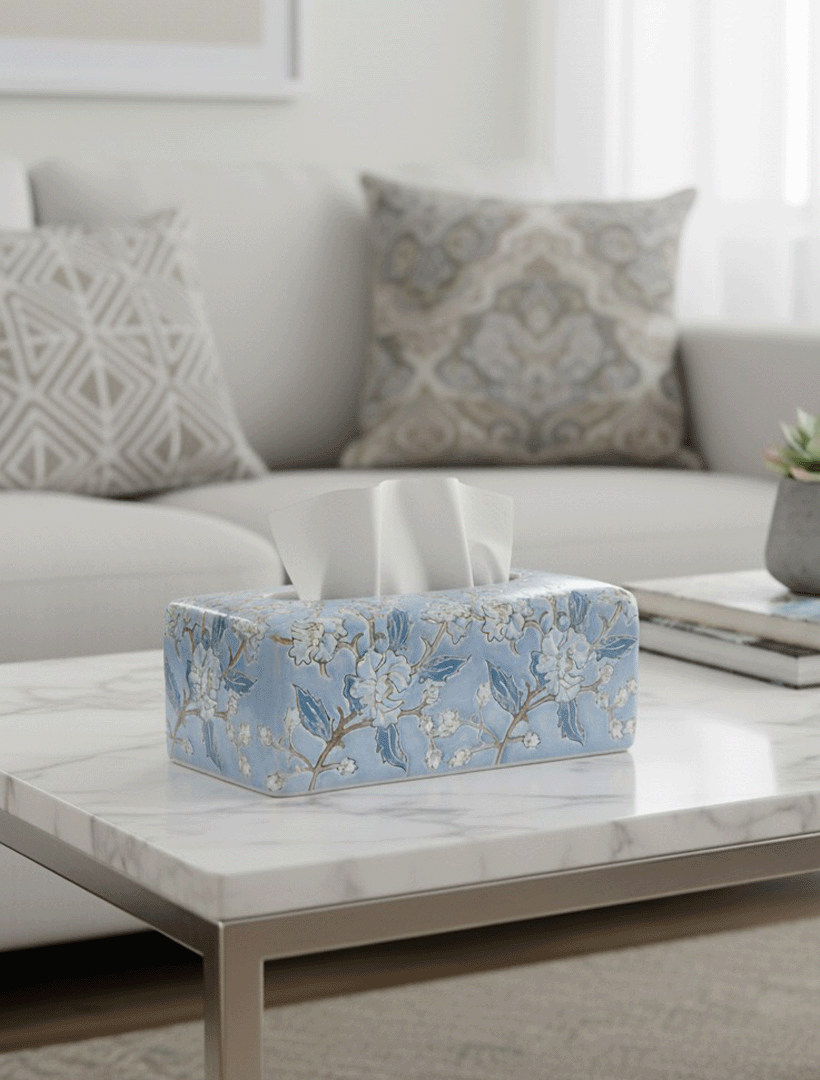 Kensington Tissue Box Blue