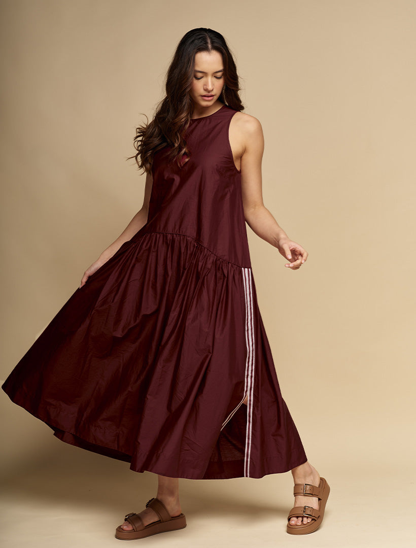 Kiana Dress Burgundy