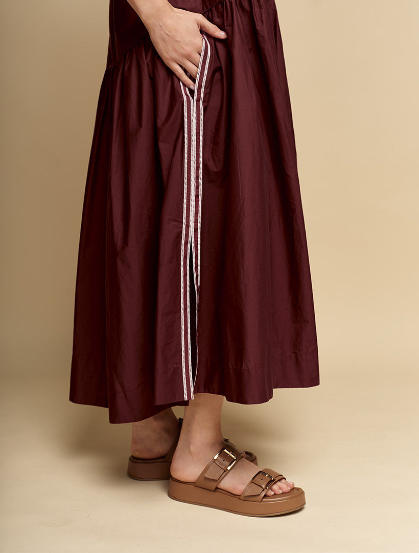 Kiana Dress Burgundy