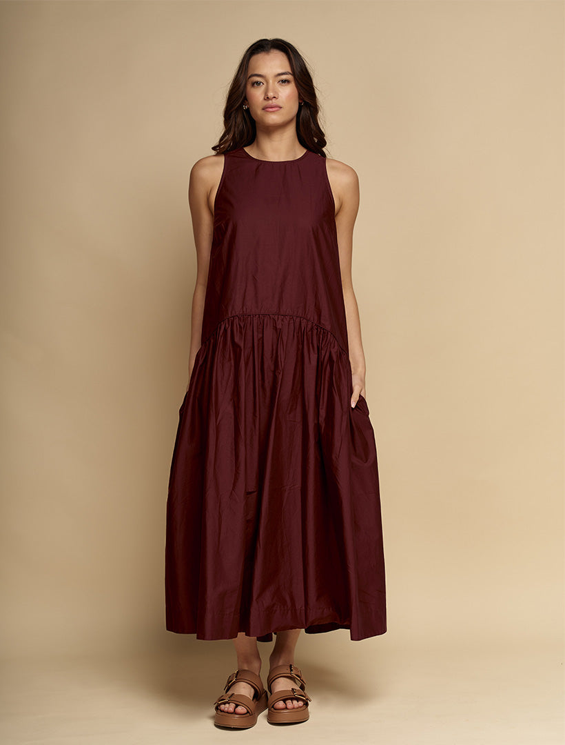 Kiana Dress Burgundy