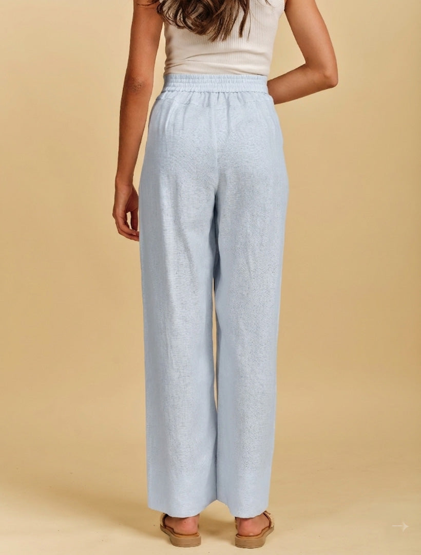Kirsty Linen Pant Pale Blue