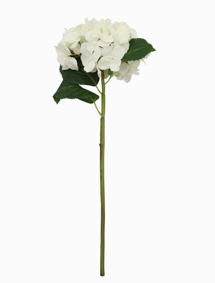 Front view - Hydrangea Stem 52cm White