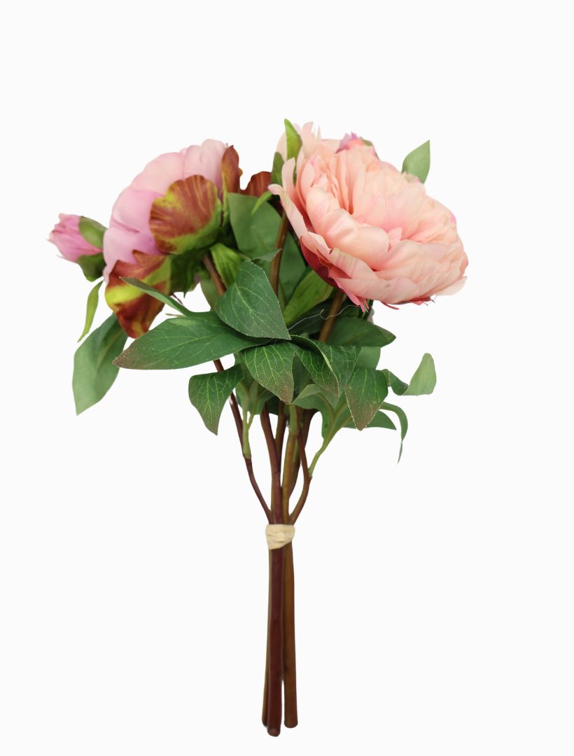 Peony Bouquet 32cm Pink