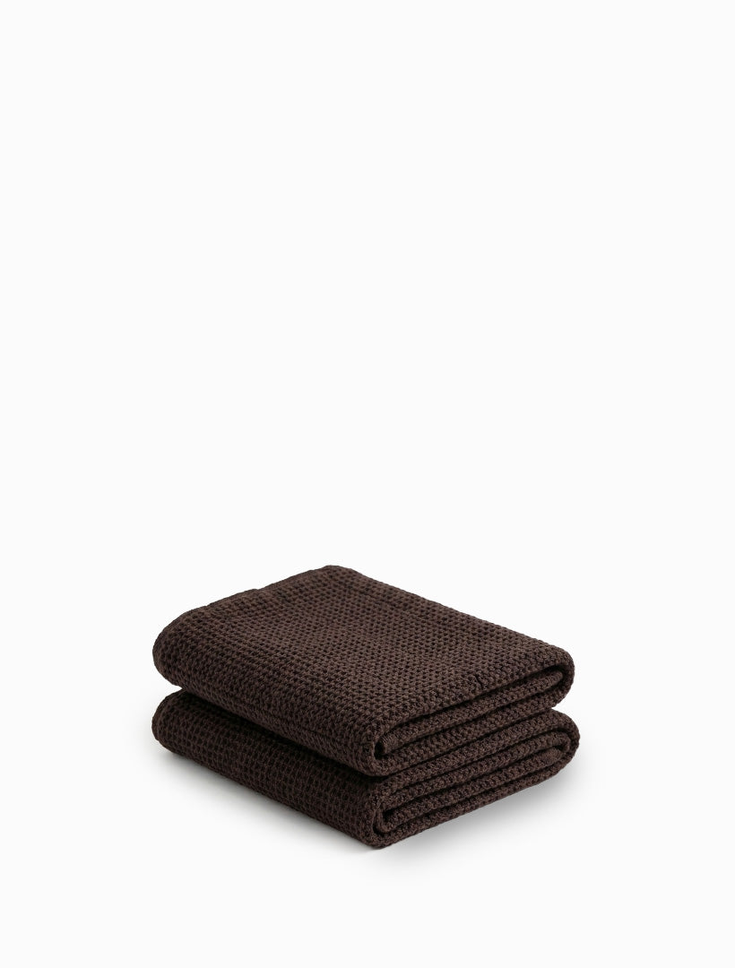 Organic Dishcloths Set of 2 Dark Brown