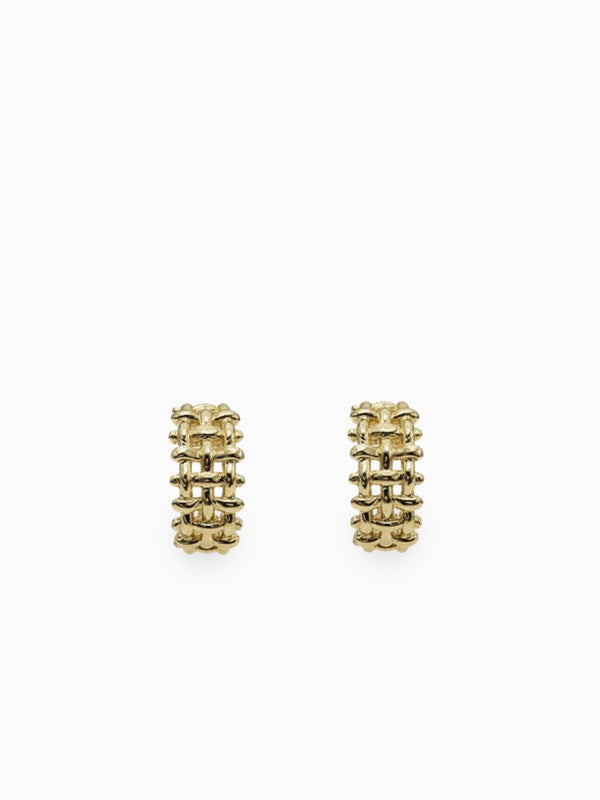 Lattice Hoops Gold