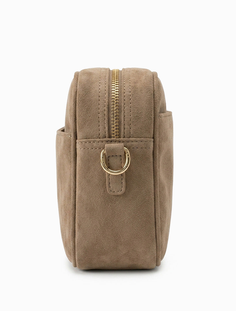 Leah Eco Suede Cross Body Bag Tan