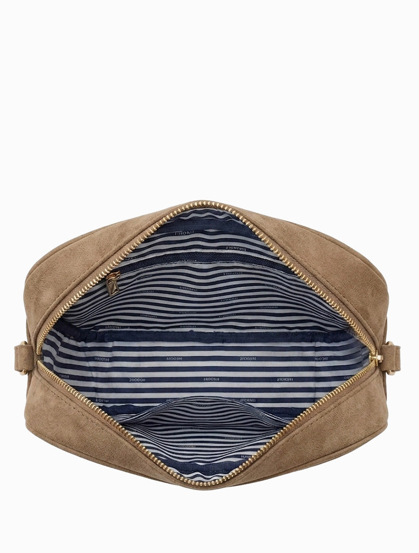 Leah Eco Suede Cross Body Bag Tan