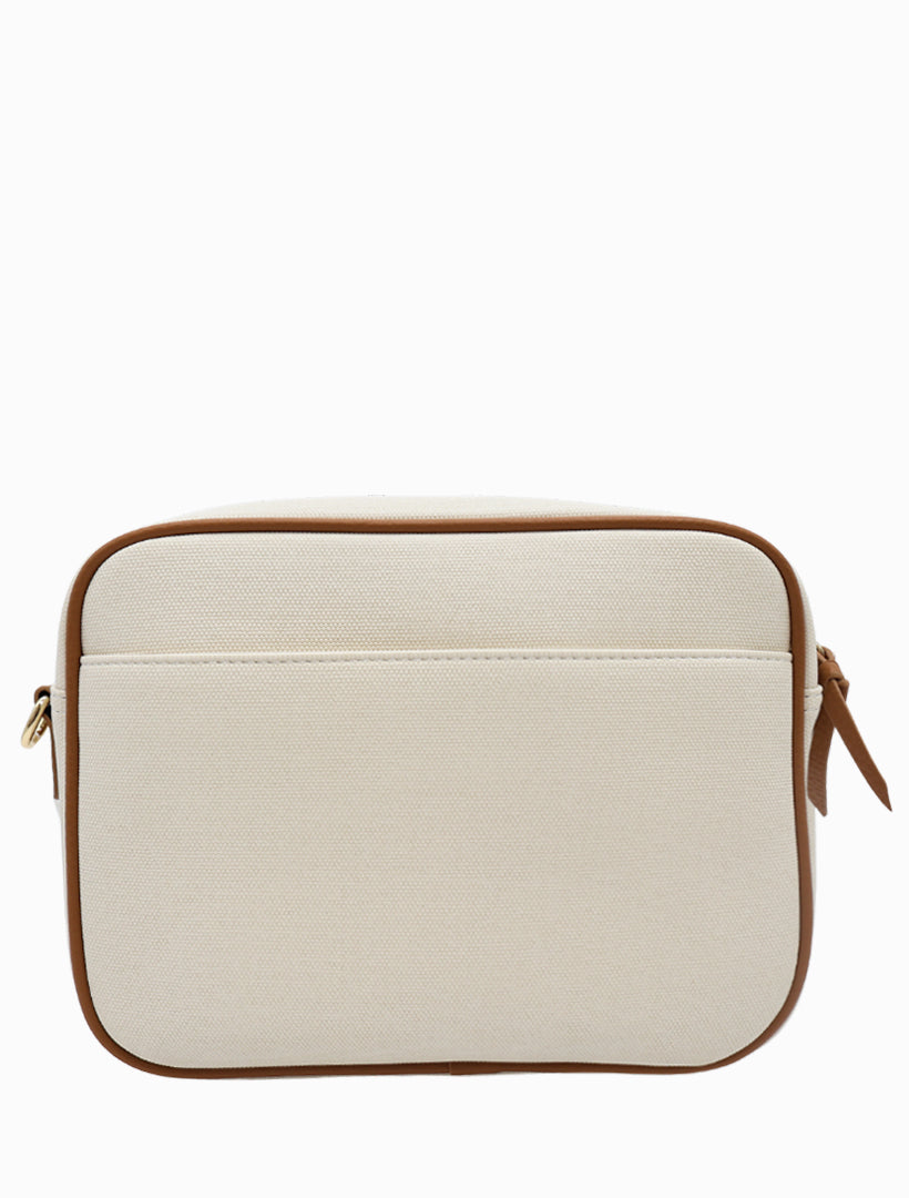 Leah Canvas Cross Body Bag White