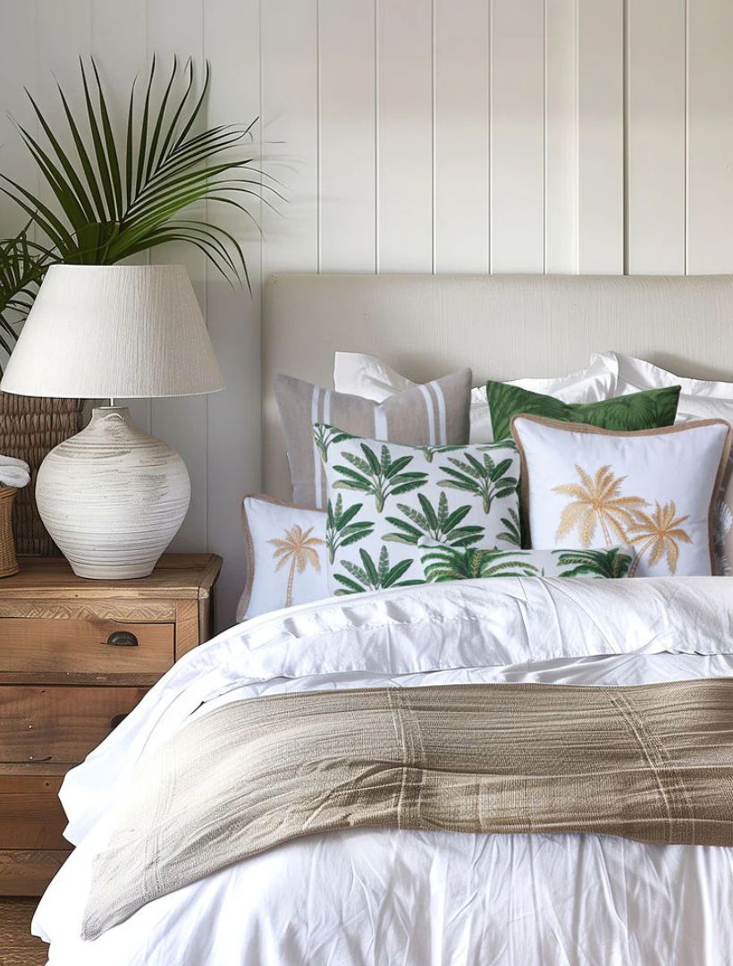 Lifestyle - Copacabana palm tree printed cushion