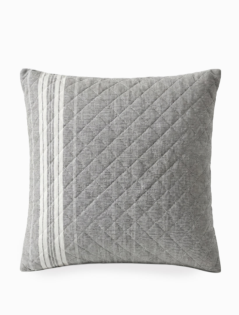 Linear Cotton Cushion Grey 50cm x 50cm - FINAL SALE